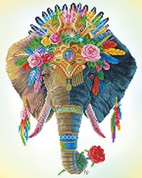Diamond Dotz Diamond Painting Bohemian Elephant - 13.596 Steine - 51x41 cm