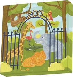 Diamond Dotz Diamond Painting Bastelset - Dotz At The Zoo - Tiere