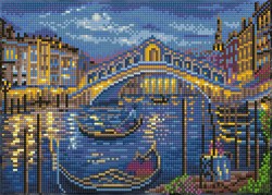 Diamond Dotz Diamond Painting - Evening Stroll To The Rialto Bridge Landschaften