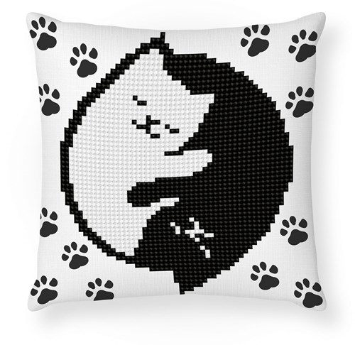 Diamond Dotz Diamond Painting Kissen Kitty Glow Mini Kissen Bastelset