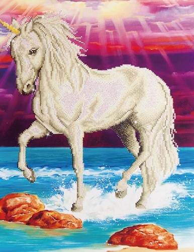 Diamond Dotz Diamond Painting Einhorn - Magisches Bastelset 77x51 cm