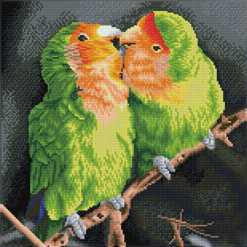 Diamond Dotz Diamond Painting Nick And Lucy - Vorgefertigtes Leinwand-Set - Bastelset