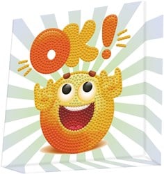 Diamond Dotz Diamond Painting - OK! Smiley - 1.023 Steine - 15x15 cm