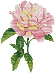 Diamond Dotz Diamond Painting - Pink Rose mit Rahmen - Kreativset