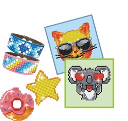 Diamond Dotz Diamond Painting Bastelset - 6 Projekte - Kreativset für Kinder