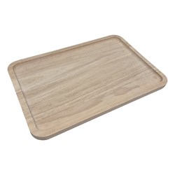 Hobbygroep Holztablett rechteckig Kautschukholz Serviertablett 30,8x20,4cm