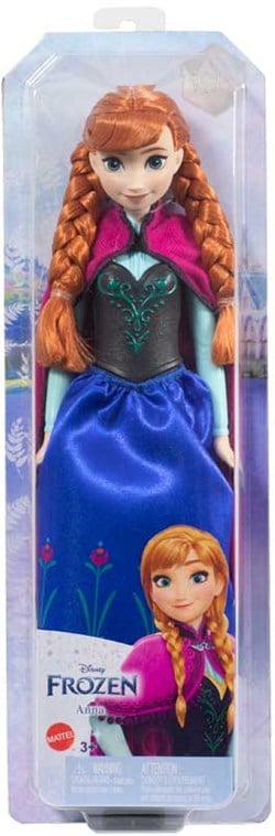 Mattel Puppe Disney Frozen Anna - Modepuppe mit Umhang und Zubehör
