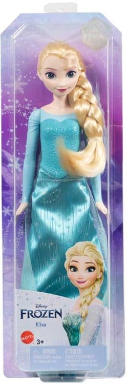 Mattel Puppe Disney Frozen Elsa - Spielzeugpuppe mit blauem Kleid