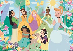 Clementoni Puzzle Disney Princess - Glitzer Effekt - 104 Teile Karton