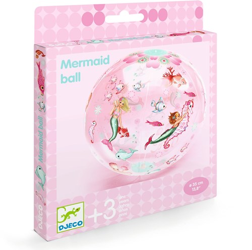 Djeco Ball Meerjungfrau - aufblasbarer Spielball 35 cm für draußen-2
