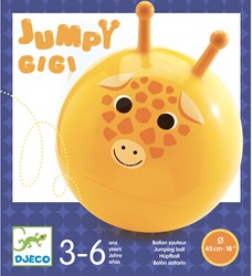 Djeco Hüpfball gelb - Jumpy Gigi Springball Spielzeug