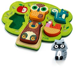 Djeco Holzpuzzle Tiere Oski - Waldthema - FSC Holz