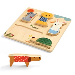 Djeco Holzpuzzle Woodypets - Tierpuzzle FSC Holz