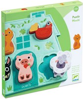Djeco Holzpuzzle Mouki - Bauernhof Spielzeug FSC Holz-3