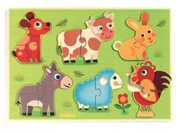 Djeco 20960 Holzpuzzle, Kuckuck Prairie, 2-teilig