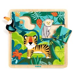 Djeco Holzpuzzle Jungle - FSC 100% - pädagogisches Spielzeug