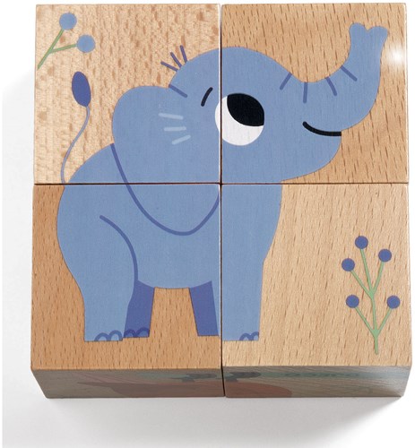 Djeco Holzpuzzle Wild & Co - FSC 100% - wilde Tiere