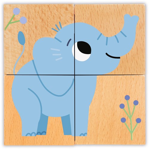 Djeco Holzpuzzle Wild & Co - FSC 100% - wilde Tiere-2
