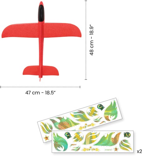 Djeco Geschicklichkeitsspiel Fire Plane - großes Schaumstoff Flugzeug Spielzeug-2
