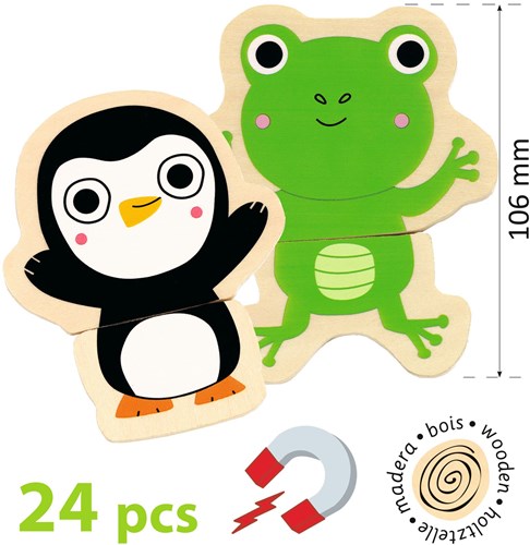 Djeco Holzmagnete Tiere Coucou - FSC 100% Spielzeug Magnetisch-2