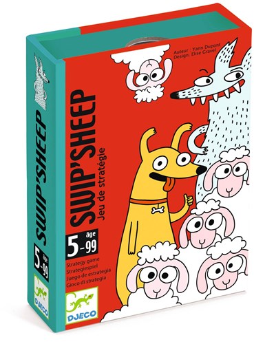 Djeco Kartenspiel Swip'Sheep - strategisches Familienspiel FSC MIX-2