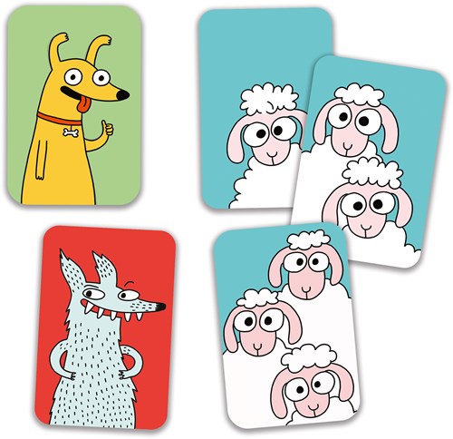 Djeco Kartenspiel Swip'Sheep - strategisches Familienspiel FSC MIX