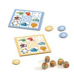 Djeco klassisches Spiel Yams - Holz-Würfelspiel für Kinder