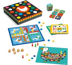 Djeco klassisches Spiel Classic box 4+ - 12 Brettspiele FSC MIX