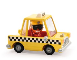 Djeco Spielzeugauto Crazy Motors Taxi Joe gelb mit Fahrer