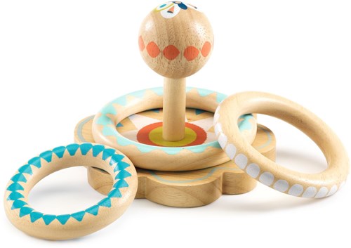 Djeco Holz-Ringwurfspiel BabyHoopi für Kleinkinder und Babys-2