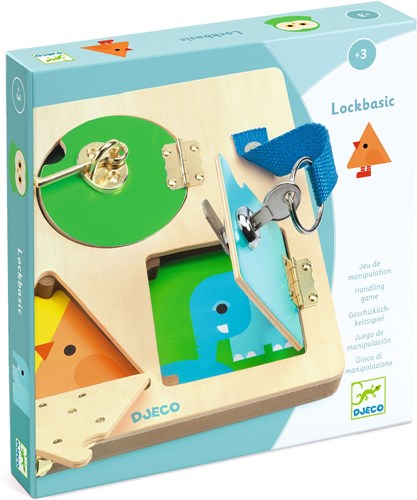 Djeco Holz Babyspielzeug LockBasic - Motorikspielzeug FSC-3