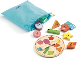 Djeco Babyspielzeug TactiloBasic - Holzformen Lernspiel