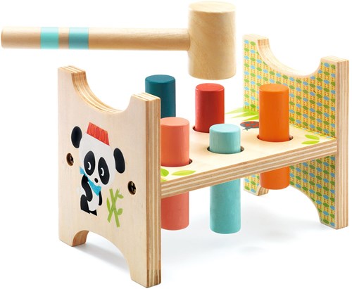 Djeco Holz-Hammerspiel Junzo taptap - FSC 100% Kleinkindspielzeug
