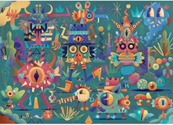Djeco Puzzle Monsterparty - 50 Teile - FSC Karton