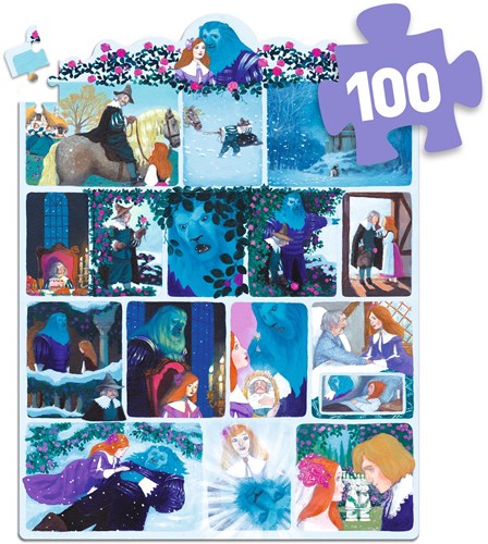 Djeco Puzzle Die Schöne und das Biest - 100 Teile - FSC MIX Karton-2