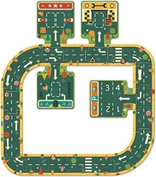 Djeco Autostraßen-Puzzle - Spielset für Kinder - Karton-Straßen