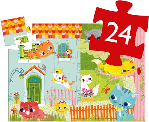 Djeco Tierpuzzle Pachat und seine Freunde - 24 Teile FSC Karton-2