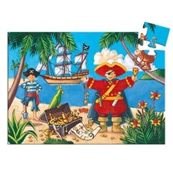 Djeco Silhouettenpuzzle Pirat und Schatz - 36 Teile Karton
