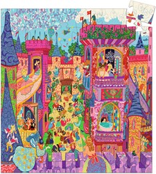 Djeco Puzzle Märchenschloss - Silhouettenpuzzle 54 Teile FSC Karton