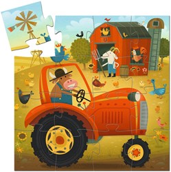 Djeco Puzzle Traktor - Kinderpuzzle 16 Teile
