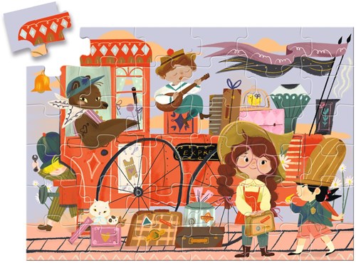 Djeco Puzzle Kinderpuzzle Le voyage de Mia 36 Teile