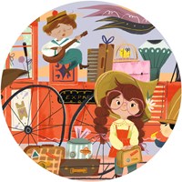 Djeco Puzzle Kinderpuzzle Le voyage de Mia 36 Teile-3