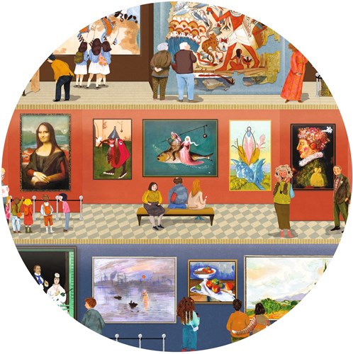 Djeco Puzzle - Beobachtungspuzzle Museum 500 Teile FSC MIX-3
