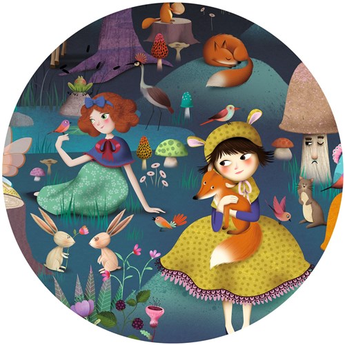 Djeco Puzzle Zauberwald - Beobachtungspuzzle 100 Teile FSC MIX-3