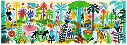 Djeco Puzzle Jungle - 100 Teile - FSC Karton - bunte Kinderpuzzle