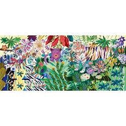Djeco Puzzle Rainbow Tigers - bunte FSC 1000 Teile Puzzle für Kinder