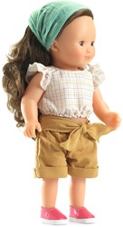 Djeco Puppe Joséphine - realistische Stehpuppe mit Schlafaugen und waschbarer Kleidung