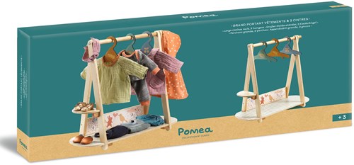 Djeco Zubehör Großes Kleiderständer Puppenschrank - FSC Holz-3