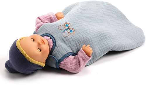 Djeco Zubehör Puppenschlafsack Sea Green Baumwolle-2