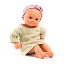 Djeco Puppen Babypuppe 32 cm Pistache - weiche Spielpuppe